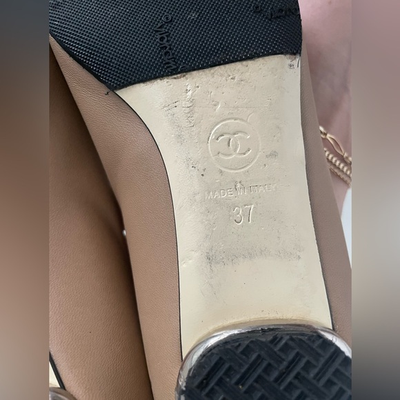 CHANEL two tone flats 37 - Picture 7 of 9